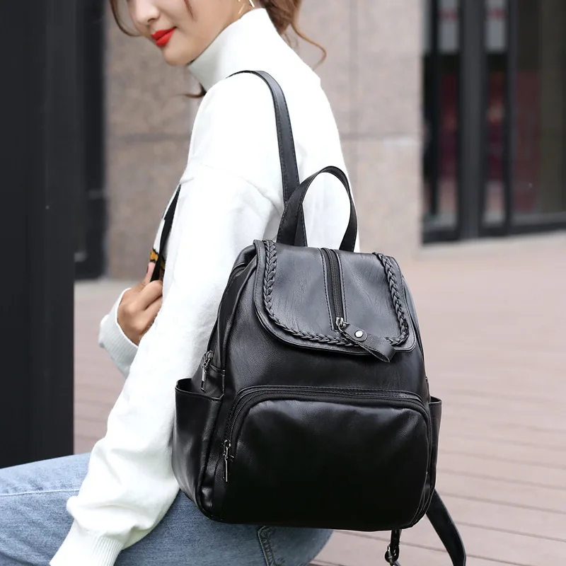 2022 New Vintage shoulder strap Female Bag High Capacity Casual Fashion Backpack For Ladies