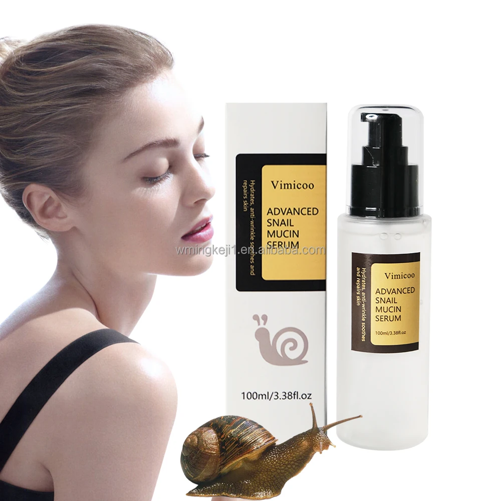 Private Label Korean Snail Secretion Filtrate Serum Face Lotion Facial Skin Anti Aging Repair Advanced Snail Mucin Serum