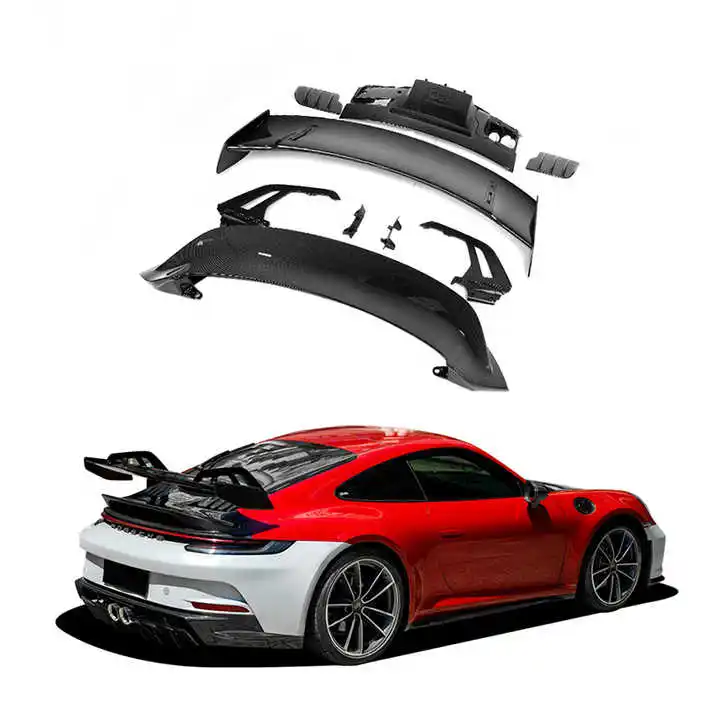 2018 + наружные аксессуары для автомобиля 911 992 Carrera CarreraS To GT3 сухой карбоновый задний спойлер заднего багажника Porsche