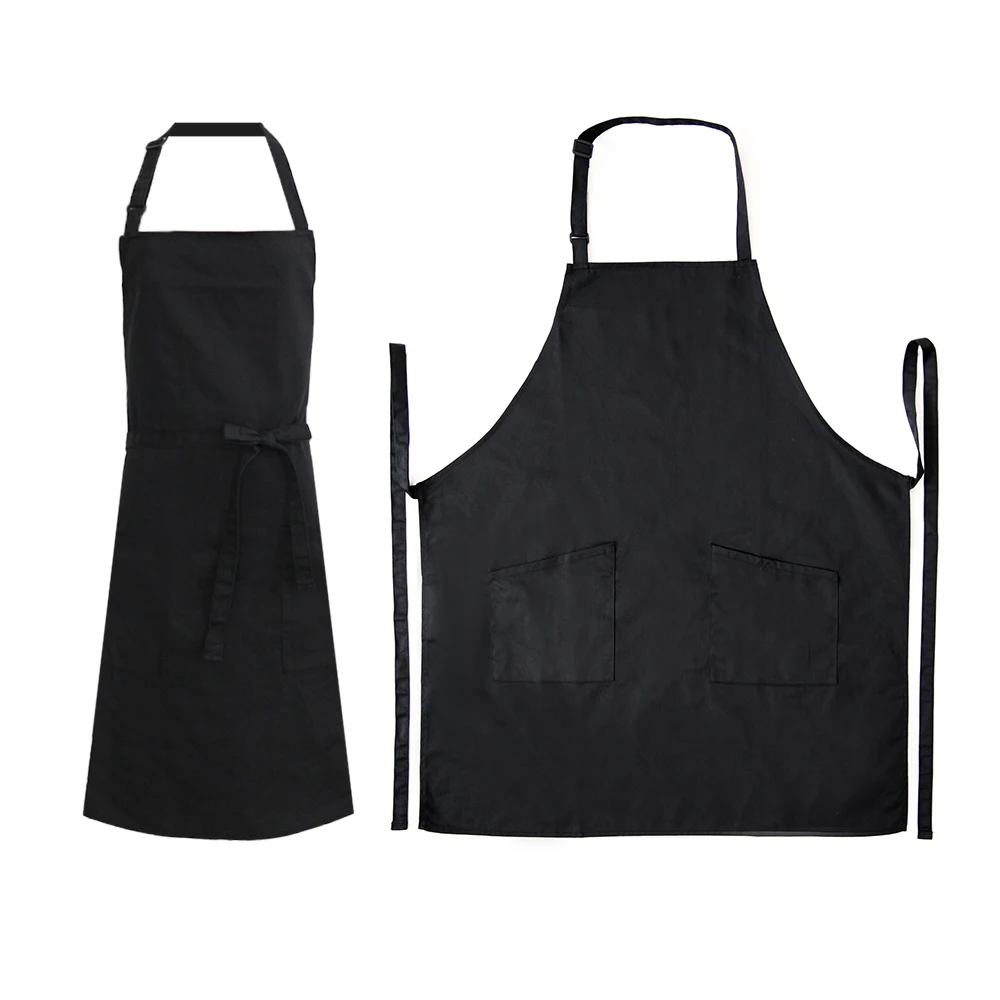 pink black work waterproof sublimated printed logo cotton canvas chef custom logo cooking kitchen aprons for women