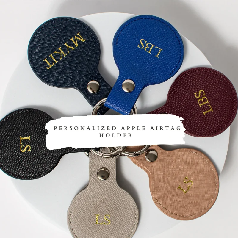 YY Stocked Personalized Key Fob PU Leather Custom Key Ring Fashion Leather Key Chain for Women Men Gifts