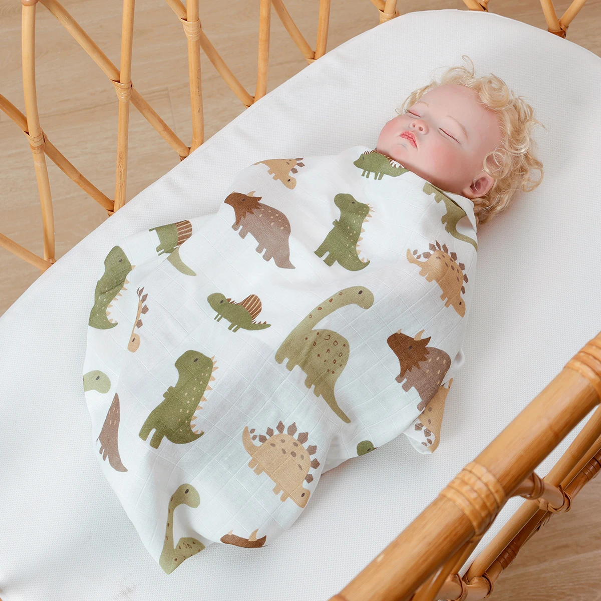 Baby Blanket Custom Print Muslin Swaddle Organic Cotton Baby Bamboo Infant Baby Swaddle Blankets Wrap