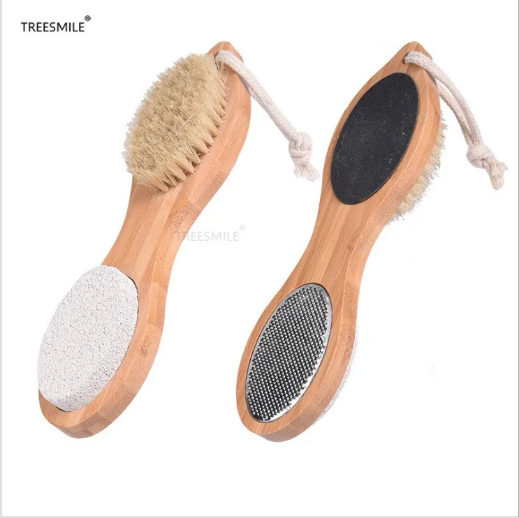 Good Quality Eco-friendly Bamboo Four Sides Foot file Brush
