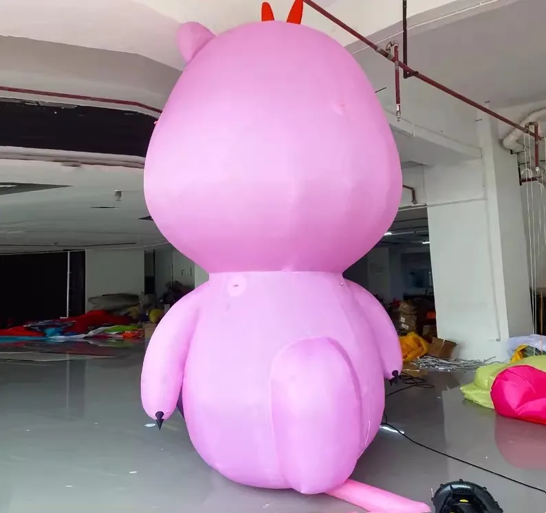 Pink Loopy Cartoon Inflatable Doll Customized Inflatable Pink Beaver Advertisement Outdoor Inflatable Model Decoration For Sale