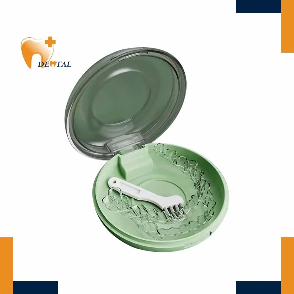 dental box Braces Case Magnetic Aligner Retainer Case Round Shape Mouth Guard Storage Box Orthodontic Box Storage Denture