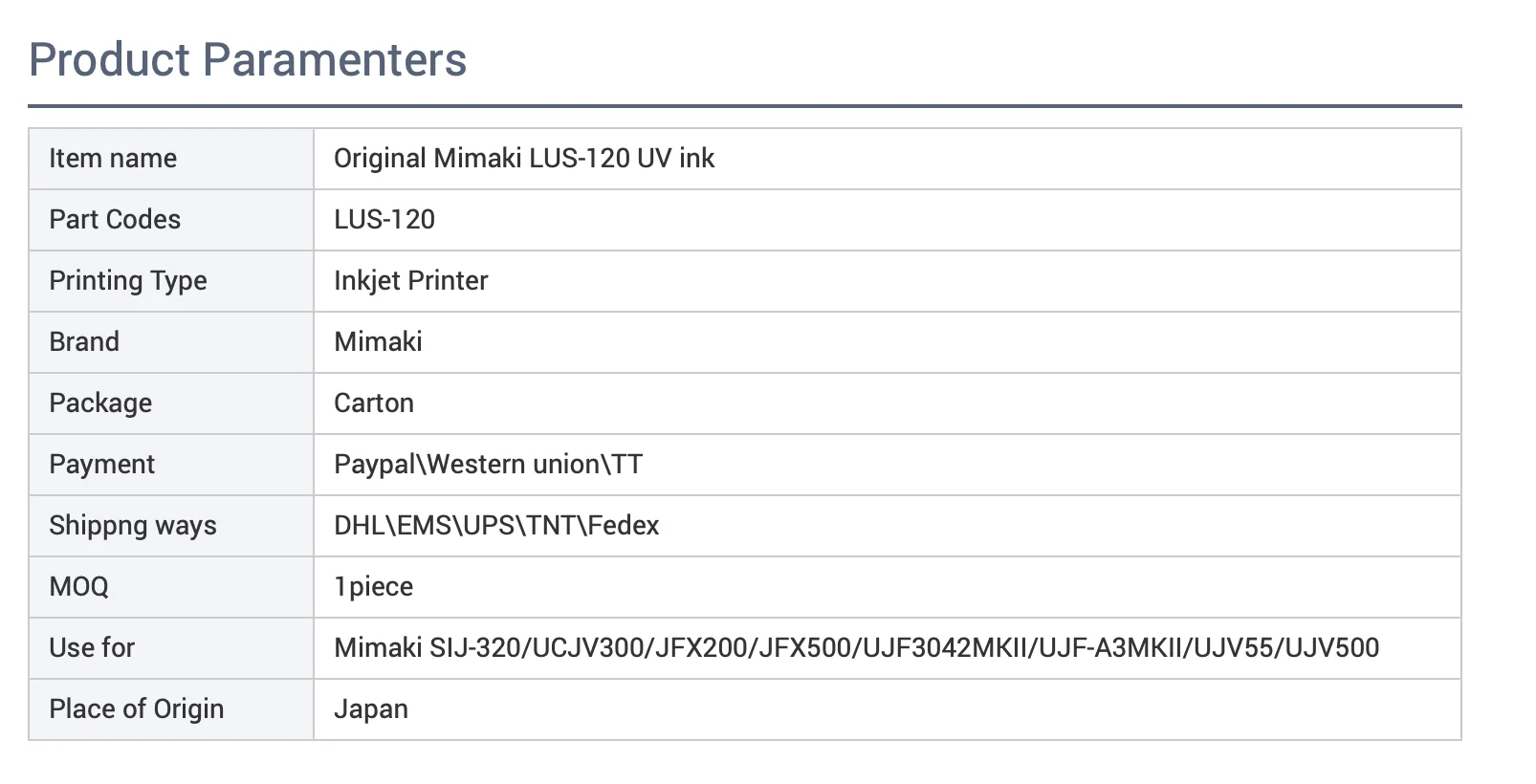 Original  Mimaki LUS175/lus170 UV Ink with Lus175 Chip for UCJV150/UCJV300 Printer Soft Ink