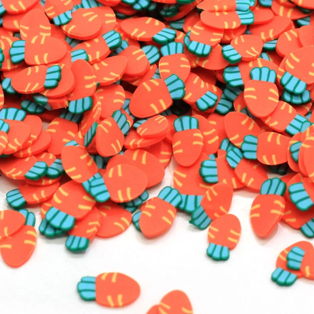 
Carrot Vegetables Shape Polymer Clay Sprinkle For Phone Decoration Scrapbook Shaker Card DIY Slime Filler 