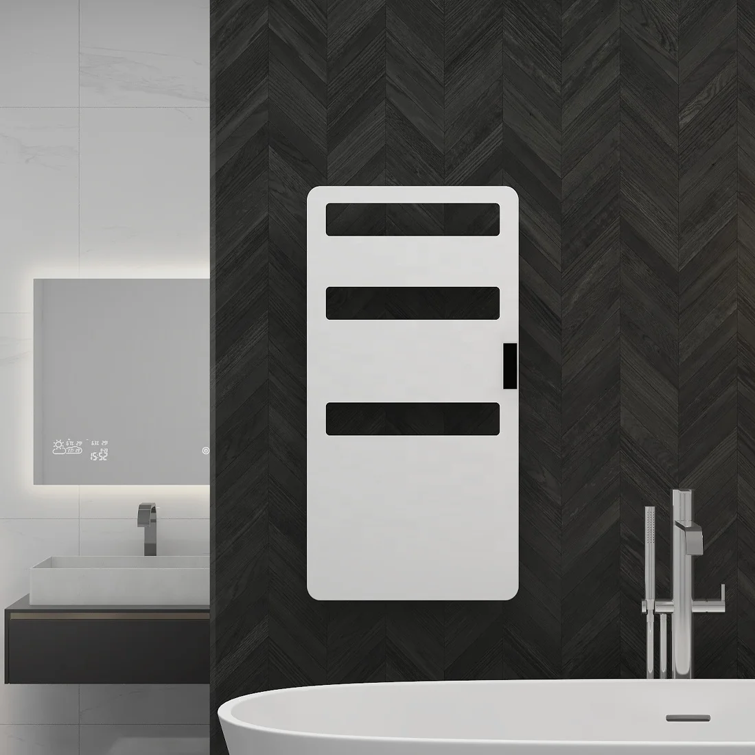 Electric Infrared Bathroom Carbon Crystal Heating Towel Rack