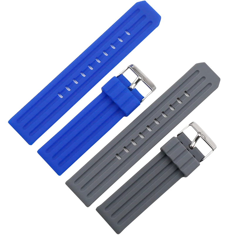
Watch accessories sports silicone strap male 22mm pin buckle outdoor waterproof rubber strap female bracelet watchbands 