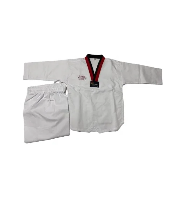 Cotton TKD uniform With Belt Dobok Suits Taekwondo Suits