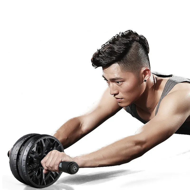 
Abs Roller Fitness Equipment 15cm Mute Non-slip Double-Wheel Abdominal Wheel Exercise Ab Work Out Gym Muscle 