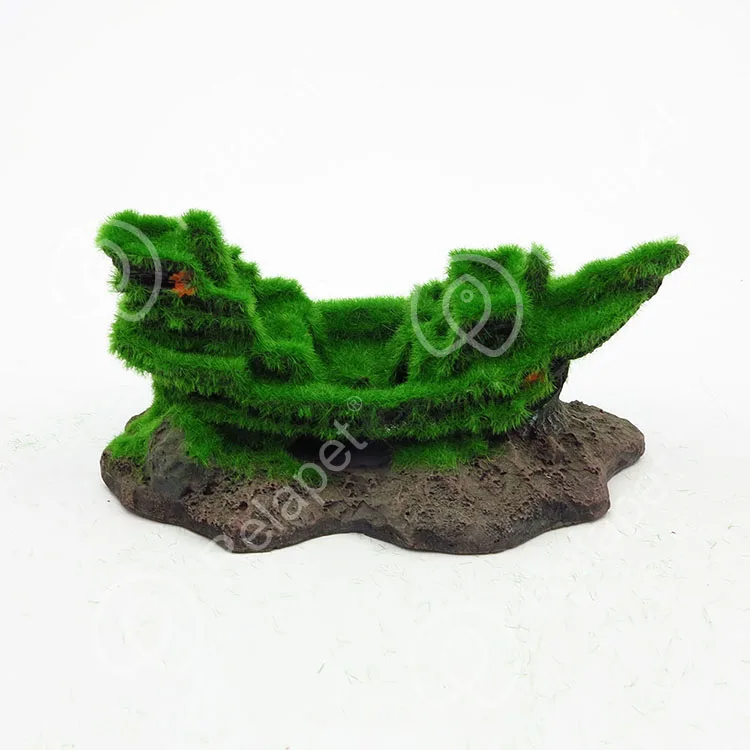 Aquarium Decoration, Fish Tank Ornaments Shipwreck Decor Sunken Ship for Freshwater Saltwater Tanks