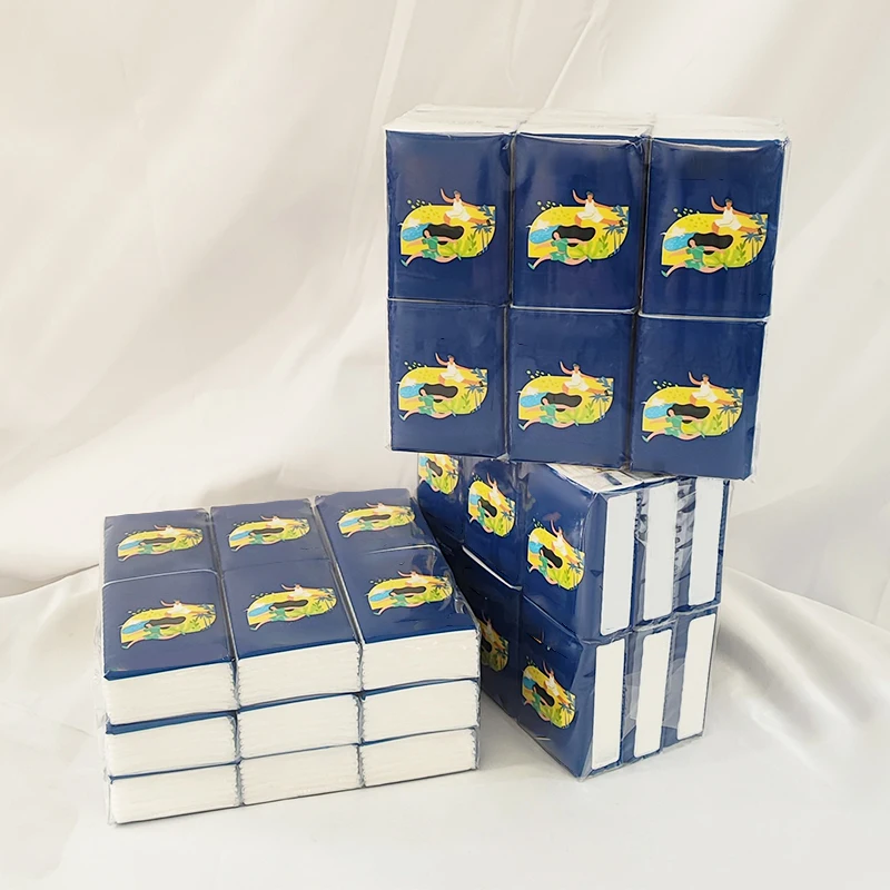 OEM Travel-Sized No Fragrance Pocket Tissue Durable Edge Bounding Logo And Packing Customized Pocket Tissue