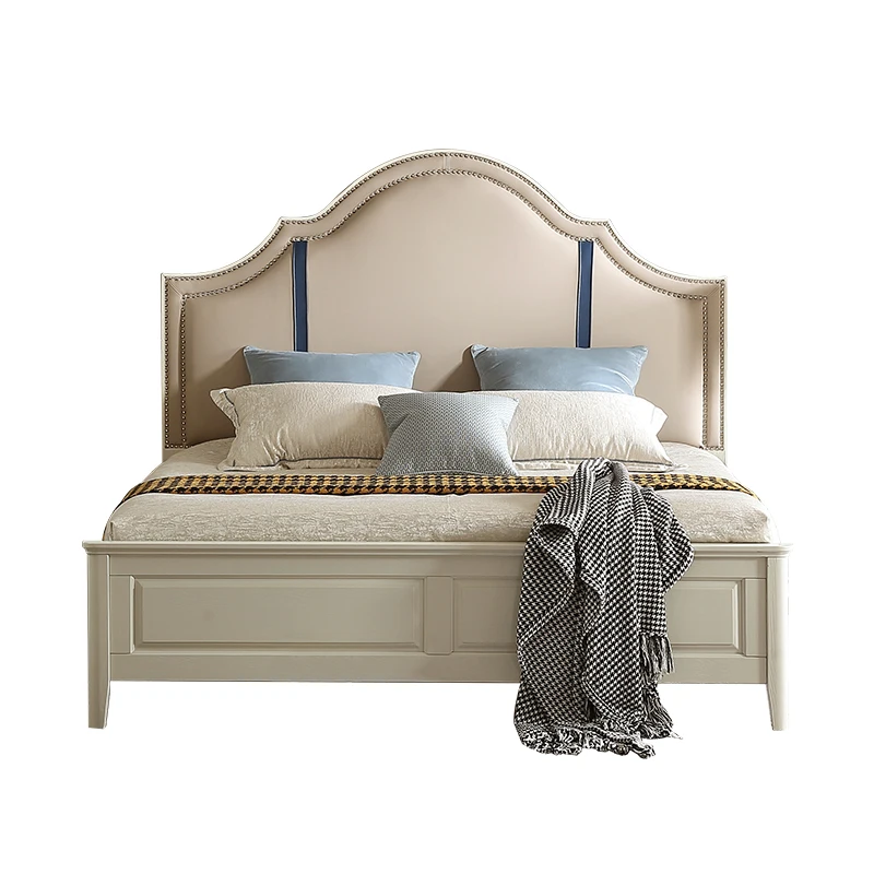 Welliton OEM ODM Light Luxury Style Bedroom Hetel Furniture Modern King Size Bed