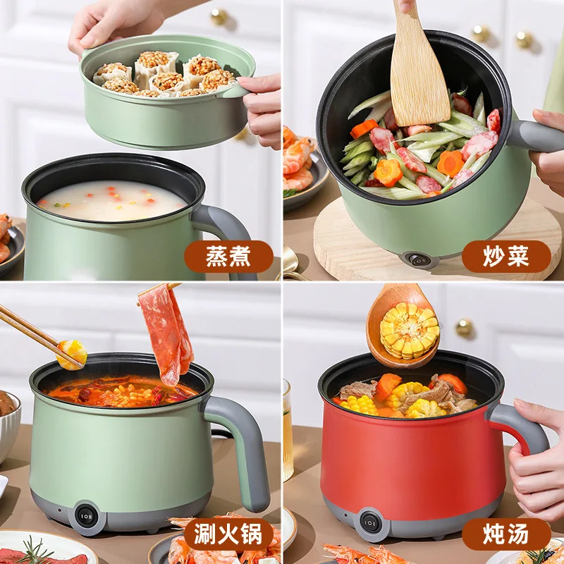 multifunction mini hotpot cooker commercial noodles rice cooker portable electric stanlies steel  cooker household