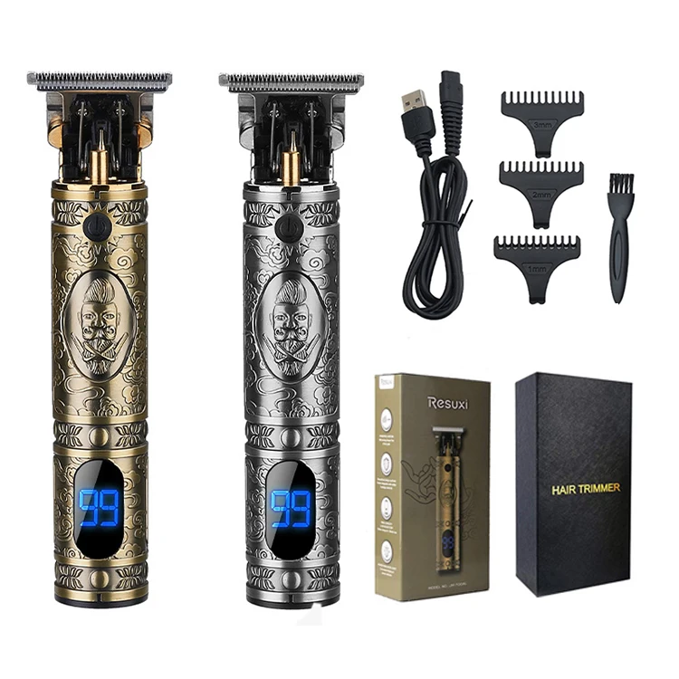 Парикмахерские электрические машинки для стрижки волос, беспроводные мужские профессиональные перезаряжаемые, с нулевым раздувом, мужской триммер для волос