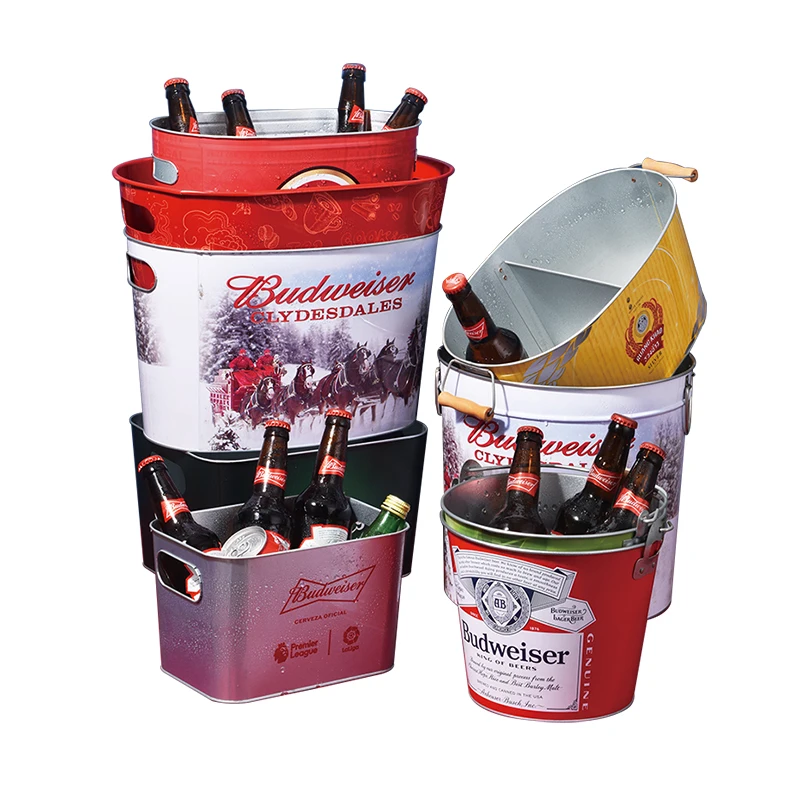 Manufacturer Direct Sale Champagne Metal Ice Buckets/ Beverage Tubs For Parties Wholesale Beer Ice Bucket