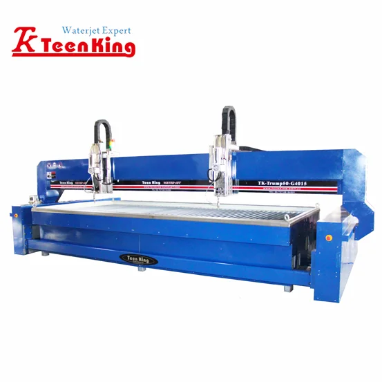 Double cutting head cnc water jet cutting machine