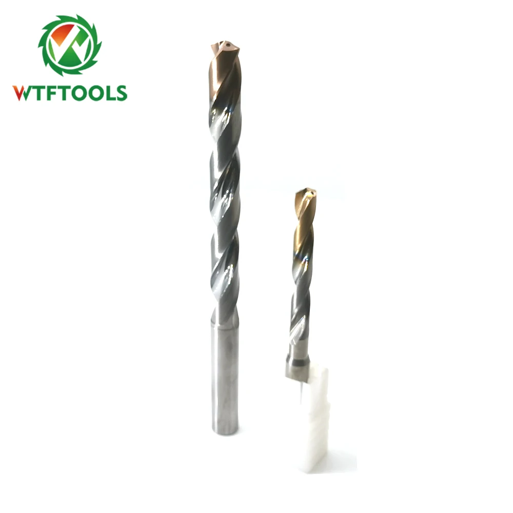 
High Efficiency 11.7mm Inner Coolant Tungsten Carbide Drill Bits For CNC Drilling 
