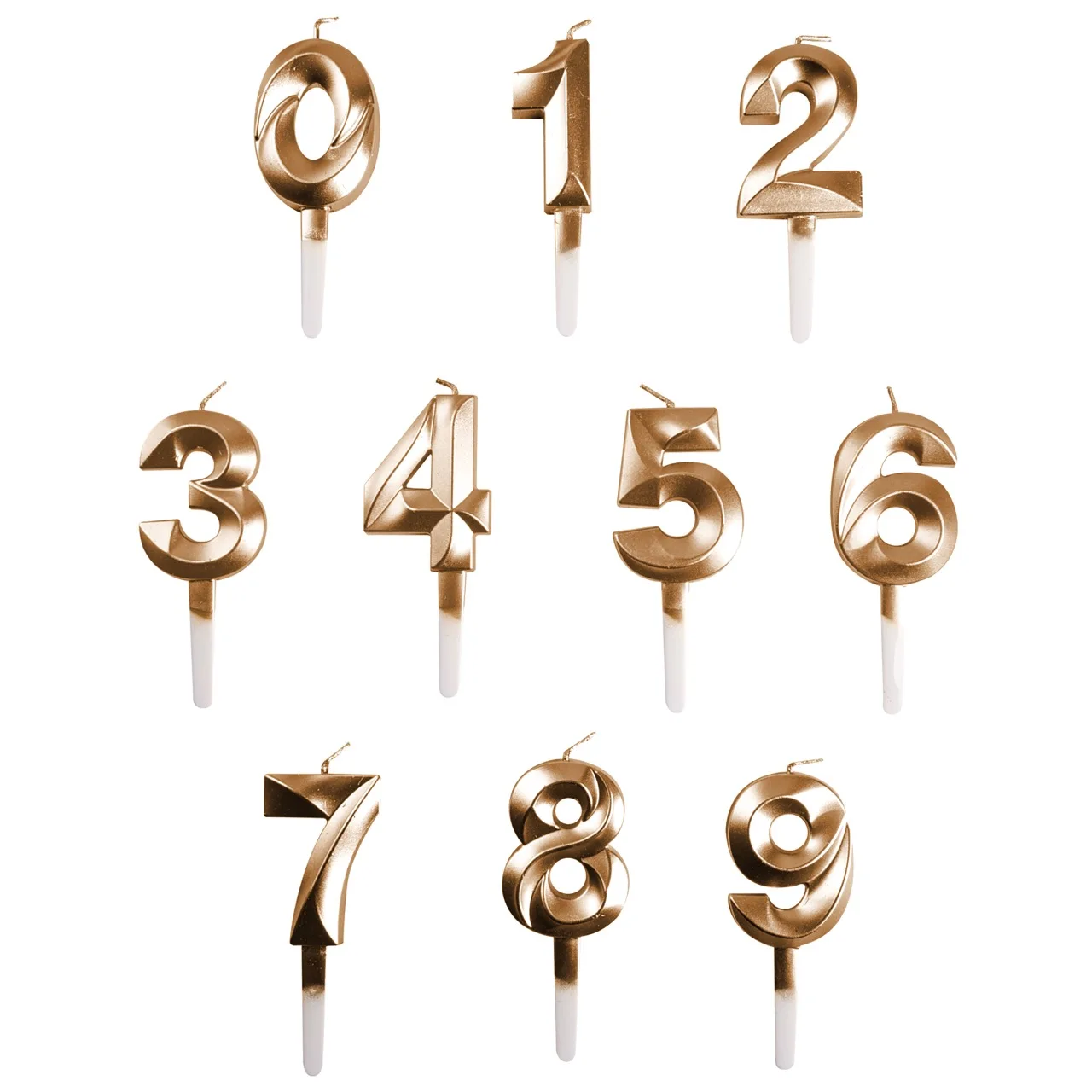 Amazon Hot Sales Gold Glitter Birthday Cake  Number Candle diamond number candle for Children