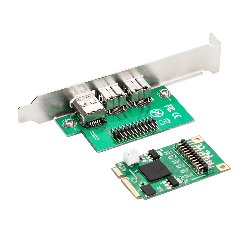 IOCREST Mini PCI Express 1 порт Firewire 1394A и 2 порта 1394B карта
