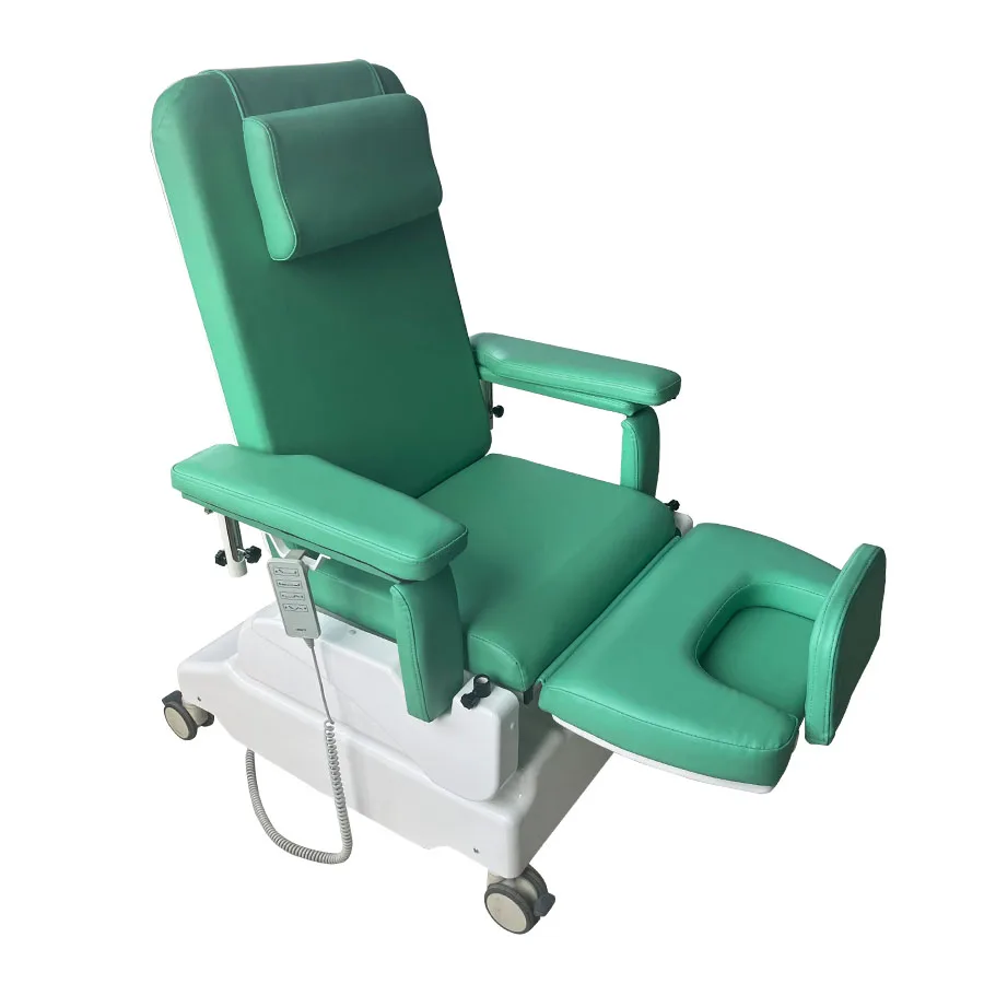 ORP-TX-2 Hospital Mobile Electric Blood Donation Chair Adjustable Dialysis Chair With Iv Pole For Patient