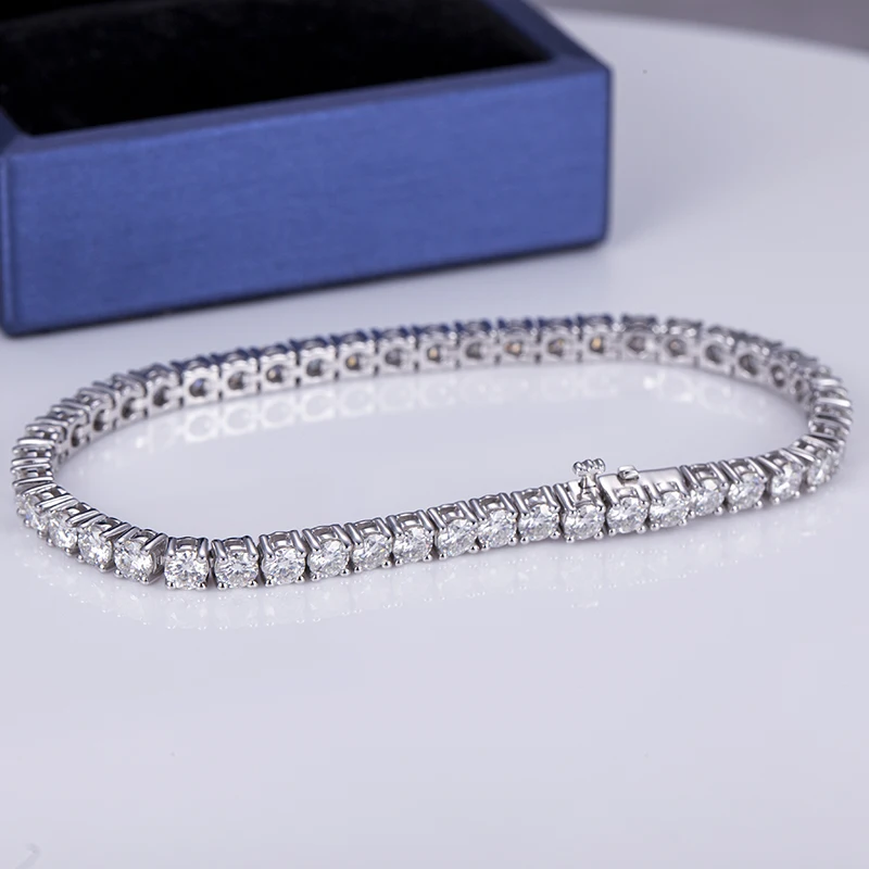 MiShang Jewelry 9k 10k 14k 18kGold Tennis Chain Lab Grown Diamond Tennis Bracelet
