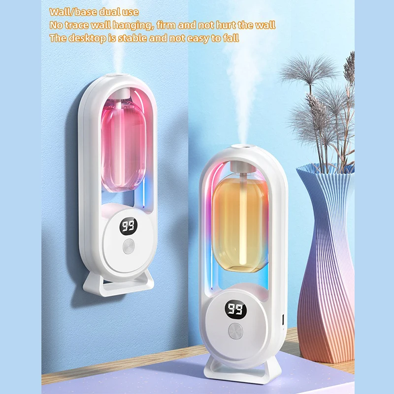 Home Essential oil Aromatherapy Fragrance Rechargeable Digital Display Wall Smart Air Freshener Aroma Diffuser