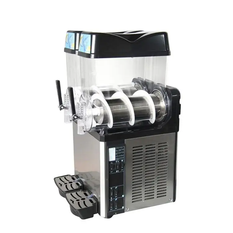 High Quality Double Bowls Commercial CE Certificate Snow Melting Ice Smoothies Granita Slush Machine