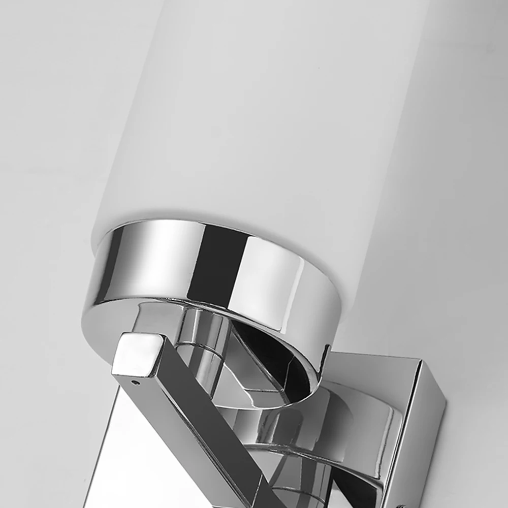 
5W Modern Glass Wall Mounted Hotel Lighting Bathroom Vanity Light Frosted Lampshade Wall Light Fixtures 