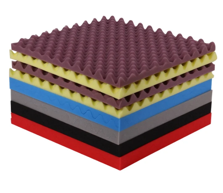 Acoustic panel egg wave sponge panel with self adhesive  50*50*8cm  fireproofing  foam for club KTV hotel music recording