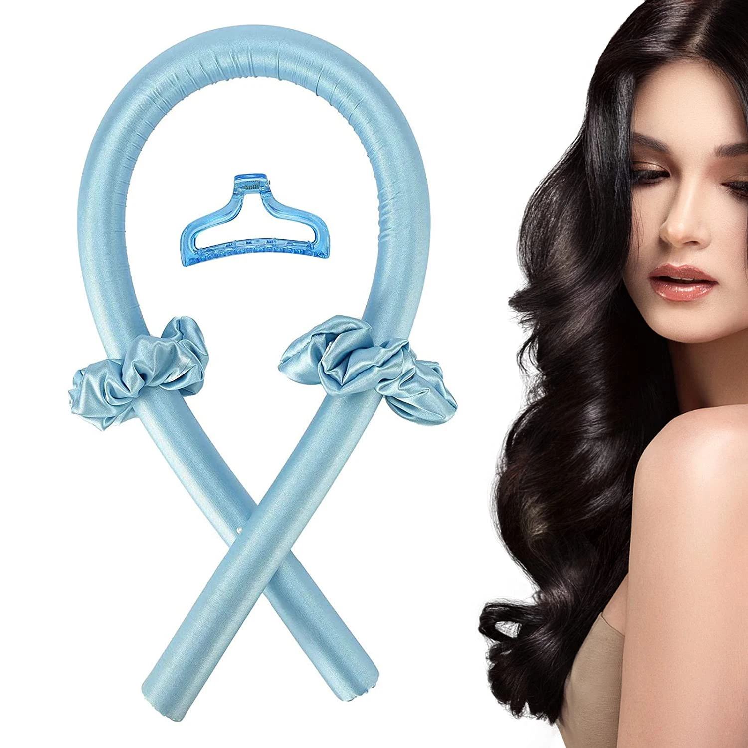 Heatless Hair Curlers For Long Hair, No Heat Silk Curls Headband You Can To Sleep In Overnight Soft Foam Hair Rollers