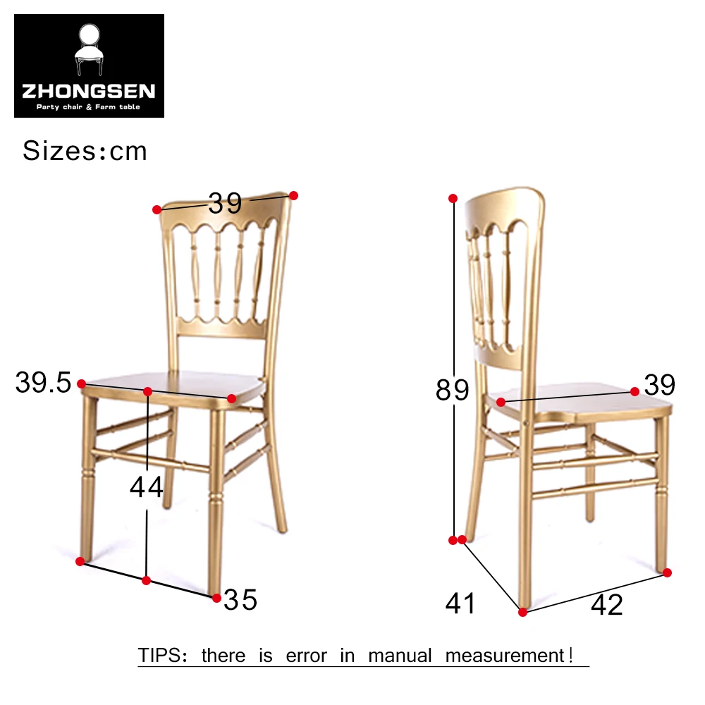 Wholesale Luxury Furniture Hotel Banquet Chairs for Wedding Event Party Gold Frame Dining Napoleon Palace Castle Chair