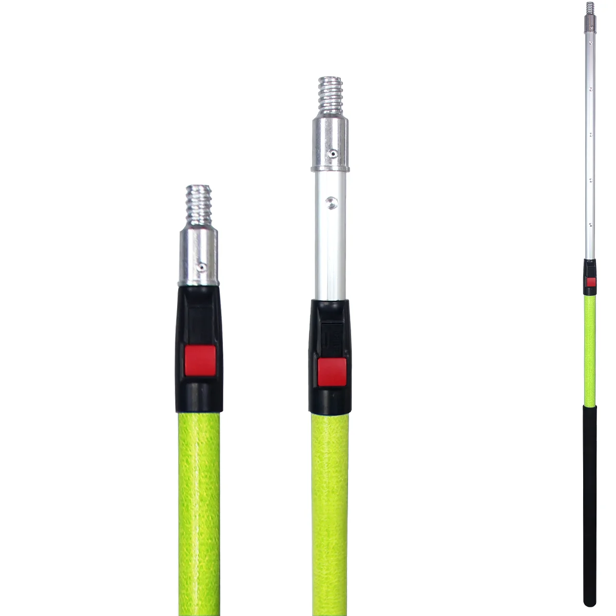 Extentool  hot  telescopic fiberglass handle stick insulation telescopic pole for cleaning gutters
