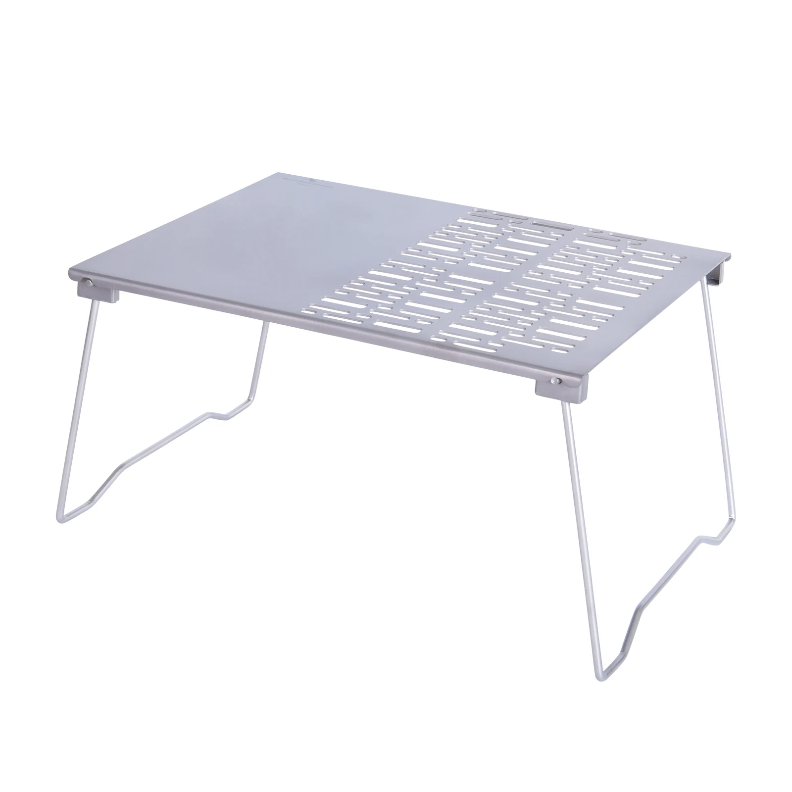 Boundless Voyage Titanium Charcoal Grill Net with Frying Plate Outdoor Camping Picnic Hiking Barbecue Grill BBQ Desk Tabletop