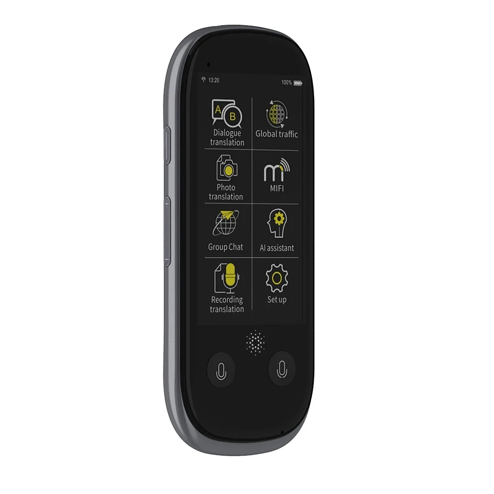 3 Inch Touch Screen Portable Machine Bt 4.0 Intelligent Smart Online Voice Laungauge Translator with 4G Card