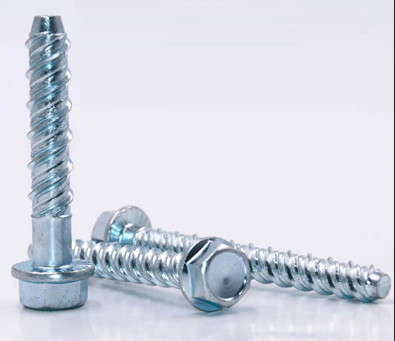 Carbon steel 10B21 large diameter concrete screw anchors