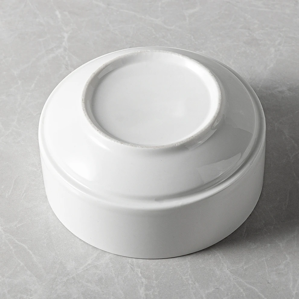 Jiujiuju минималистичный логотип на заказ, яркие белые фарфоровые чаши для ресторана, отеля, буфет, завтрак, керамическая печь, белая многослойная чаша