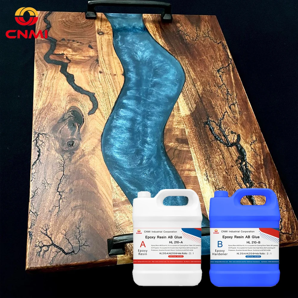 CNMI  Clear Epoxy Resin kit HL210 2:1 Epoxy Resin Kit  Crystal Clear Liquid Glass Food Grade Safe