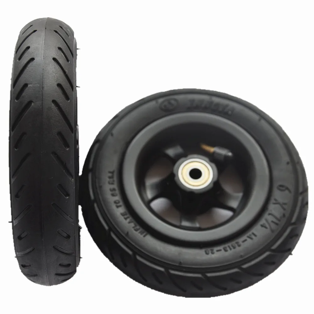 High Quality 6x1 1/4 inch Small Plastic Inflatable Rubber Skateboard Wheel