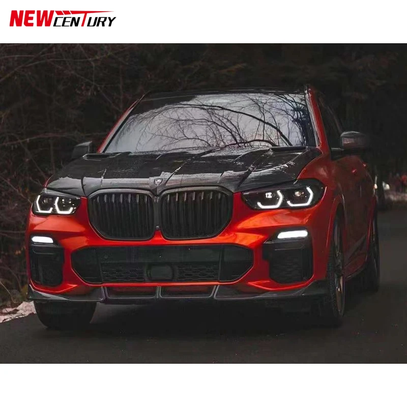 Suitable for BMW X5 G05 F95 hood replacement, carbon fiber style opening