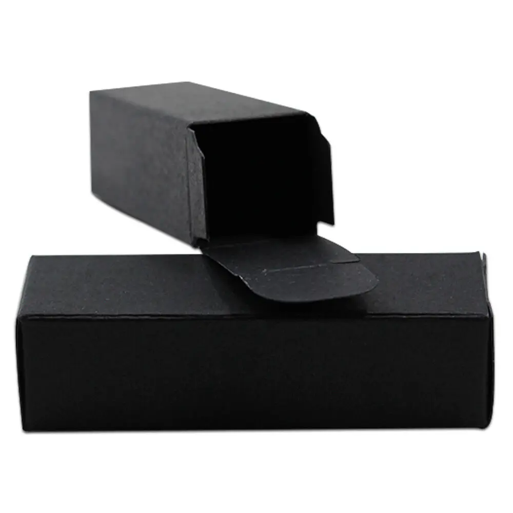 Wholesale custom logo biodegradable  coated artpaper cosmetic black folding cartons nail polish box small paper gift box