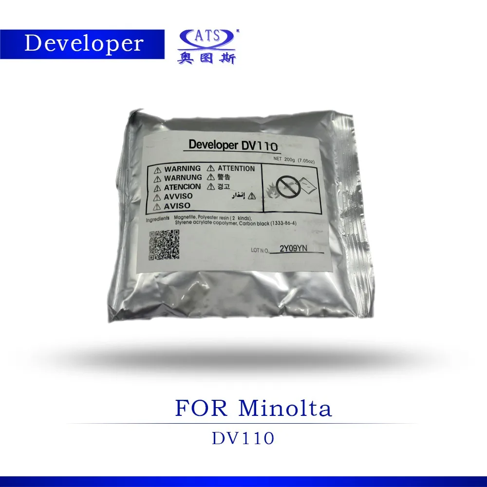 DV110 черный Разработчик для Konica Minolta Bizhub 152 183 1611 2011 162 210 163 220 DI181 200 граммов