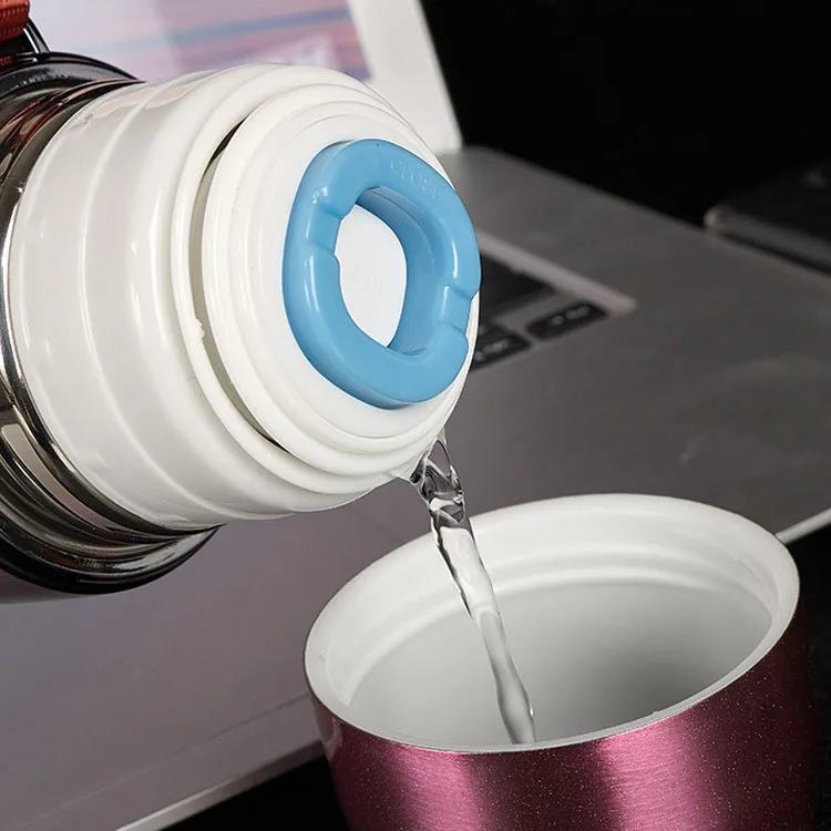 
Custom Double Wall BPA Free Vacuum Insulated thermos Water Bottle with Handle 