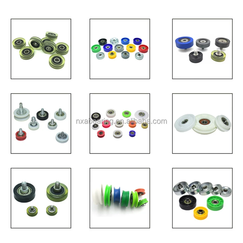 Customized OEM plastic POM PU nylon stainless steel gate shower runner guide sliding window door track roller four wheel