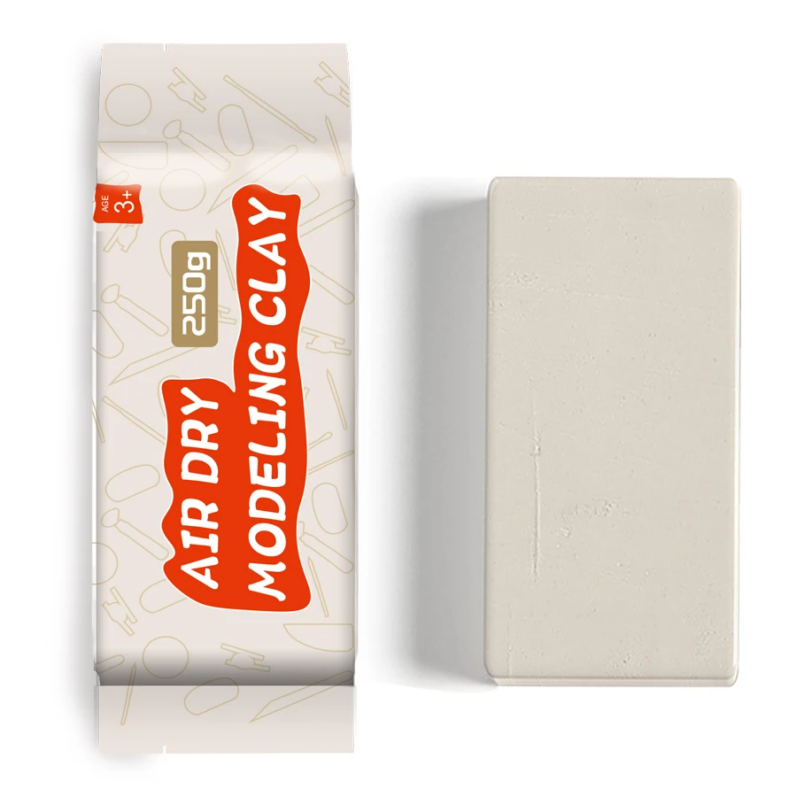 High Quality 250g Air-Dry White Clay All Natural Moulding Playdough & Slime for Creative Art Projects