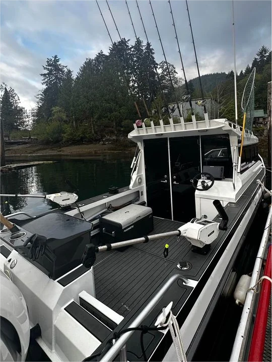 Factory outlet grey 30ft Easycraft aluminum boat fishing vessel with bathroom high quality yacht rowing boat for sale