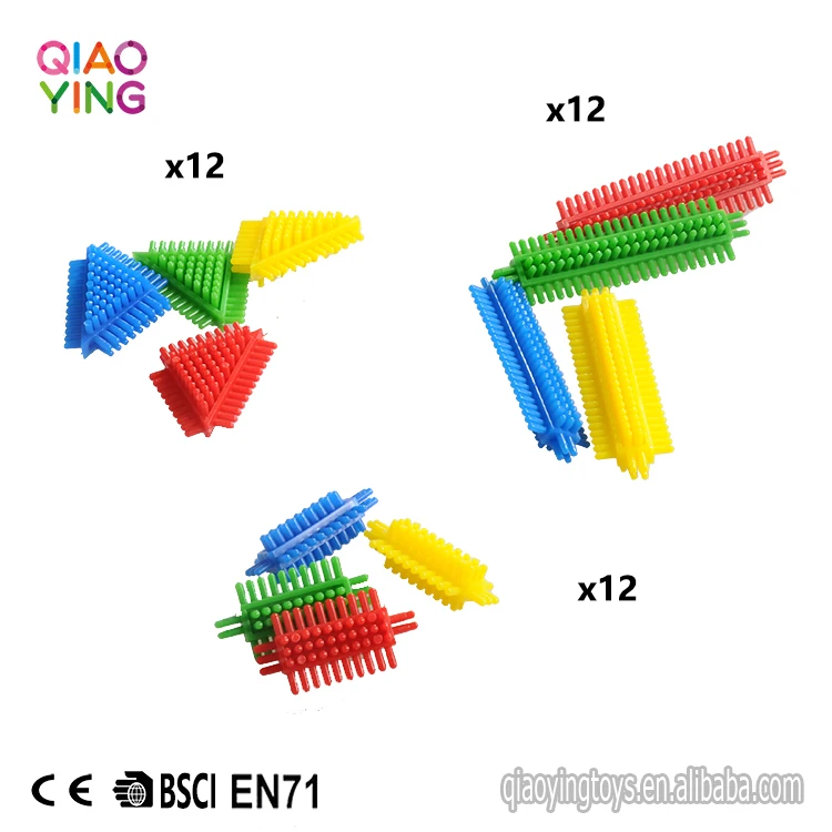 
Hotsale Bristle Building Blocks Fine Motor Skills Toys 108 Pieces In Small Stackable Container 