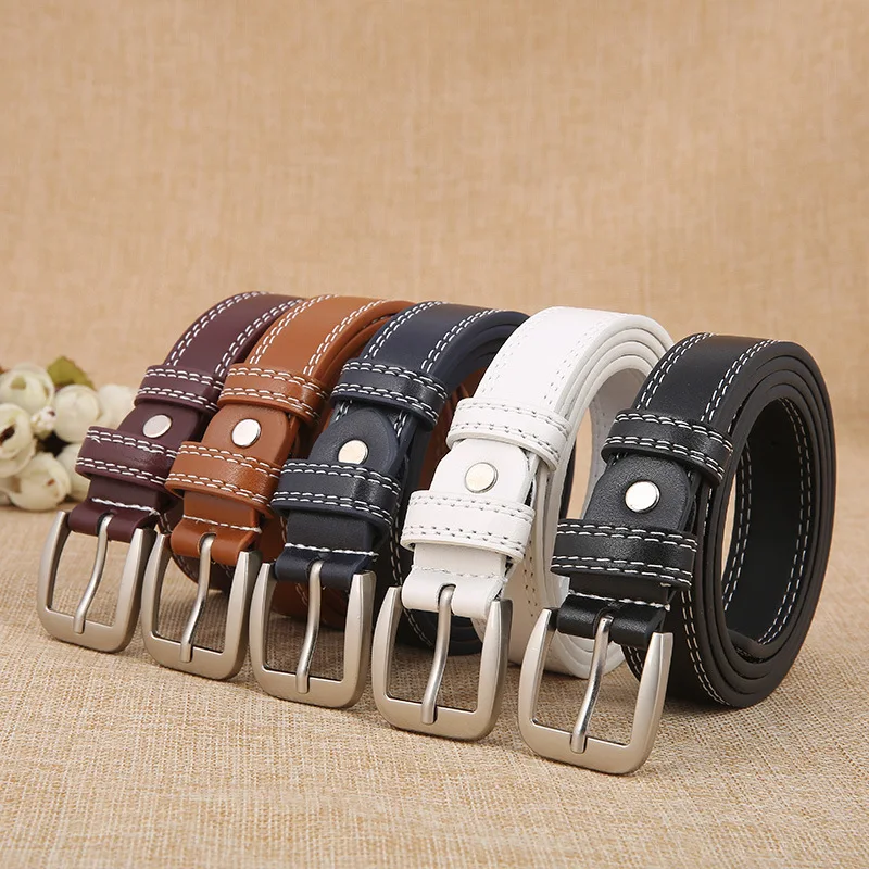 Fashion Wholesales Ladies Pu Belt for Women Purple Black Customized Time Buckle Adjustable PCS Color Material Zinc Origin Sample