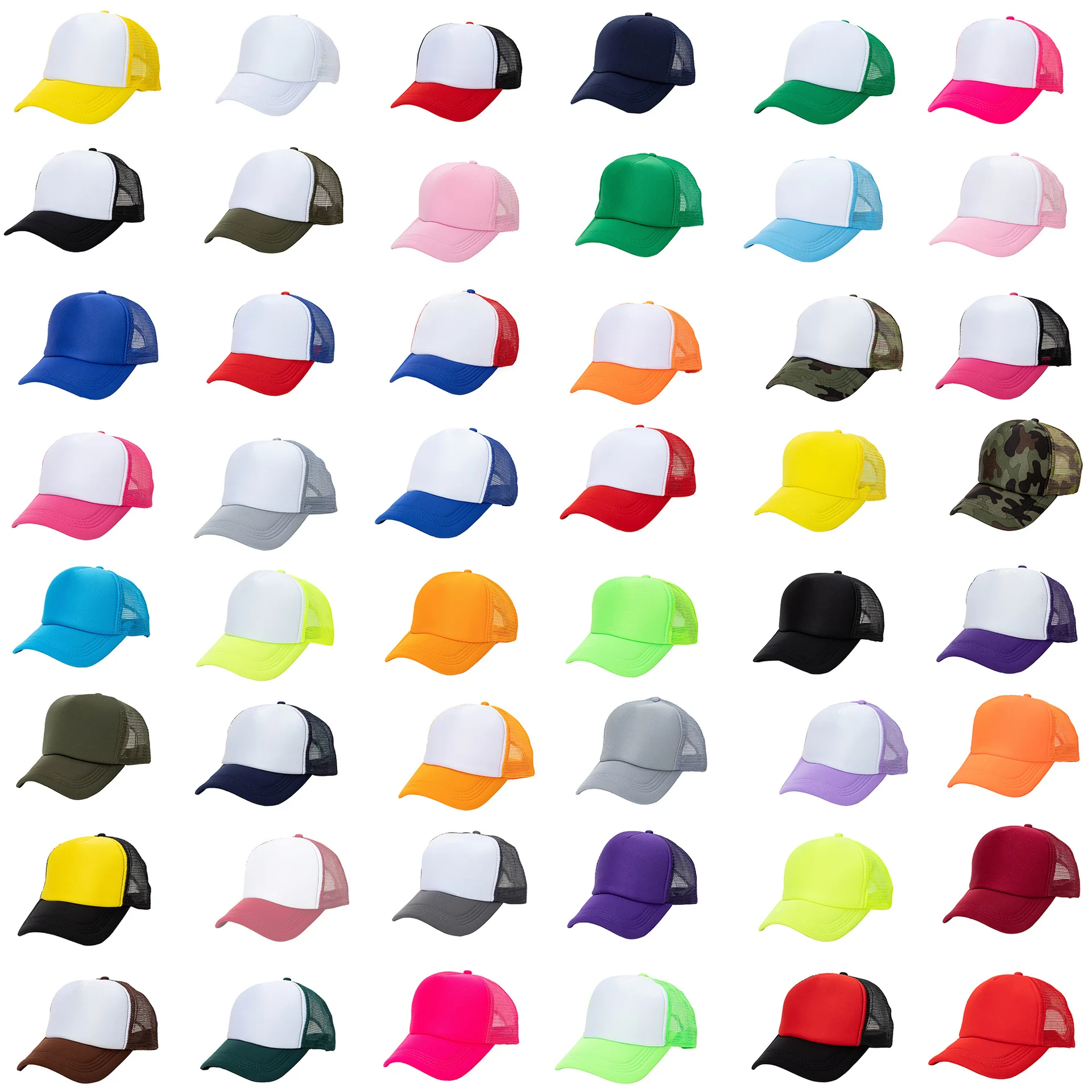 Оптовая продажа, сублимационные шляпы Snapback, бланки, регулируемые сетчатые шляпы для взрослых, бейсбольные сублимационные шляпы для женщин и мужчин